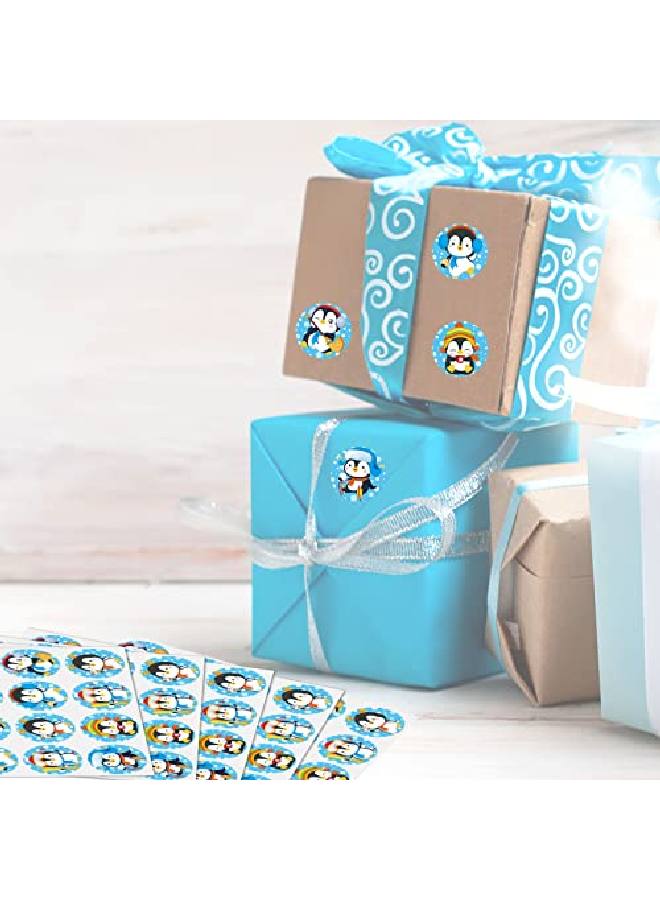 Chinco 600 Pieces Penguin Stickers Winter Penguin Stickers Sheets Penguin Classroom Stickers Decals Seals Cards For Kids Birthday Party Baby Shower Classroom Rewards Party Favor 1.5 Inches - Image 5