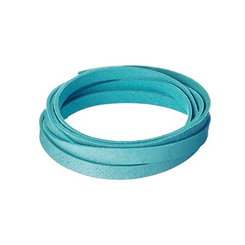 Realeather Silver Creek Leather Co Realeather Deerskin Leather Lace for Crafts and Jewelry Making, 3/16" x 50', Turquoise - Image 3