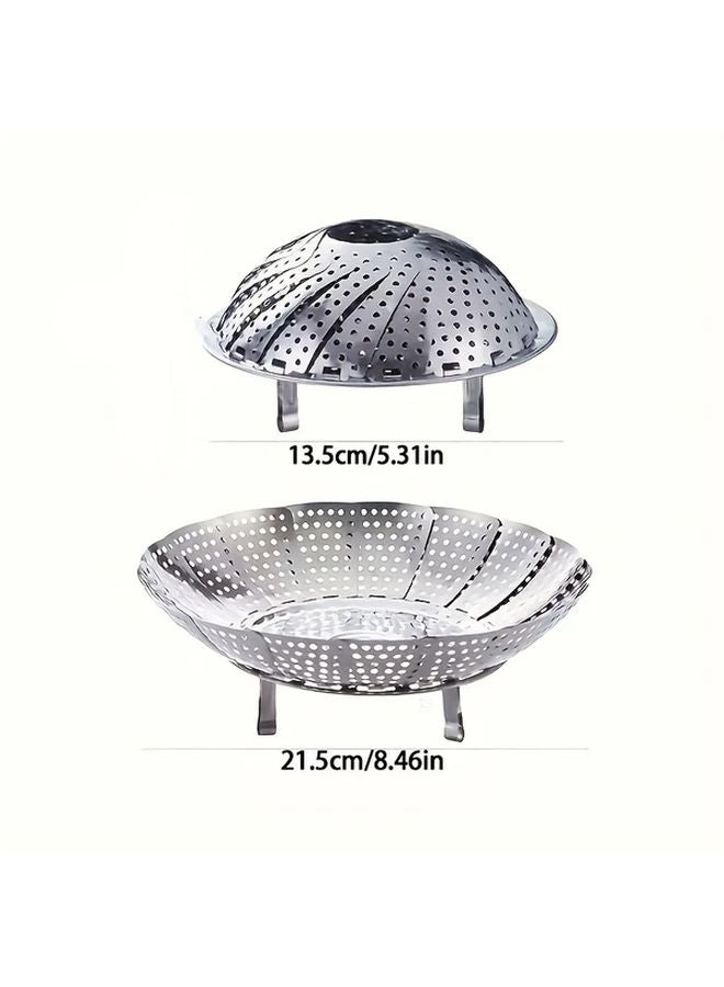 Stainless Steel Foldable Steamer Collapsible Steam Rack For Eggs Dumplings - Image 4