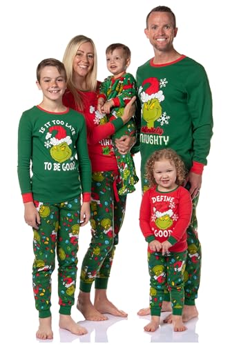 Dr. Seuss How GRINCH Stole Christmas Lights Sleep Pajama Set (Kids, 8, Small) - Image 1