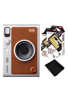 Instax Mini EVO Hybrid Brown Instant Camera + Fujifilm Instax Mini Contact Sheet 20 Sheets and Cleaning Cloth - pzsku/ZEC6E0194169DAEBD0B4AZ/45/1741443851/e49e6bbc-f3ac-4a52-aa2a-411ed1c569d0