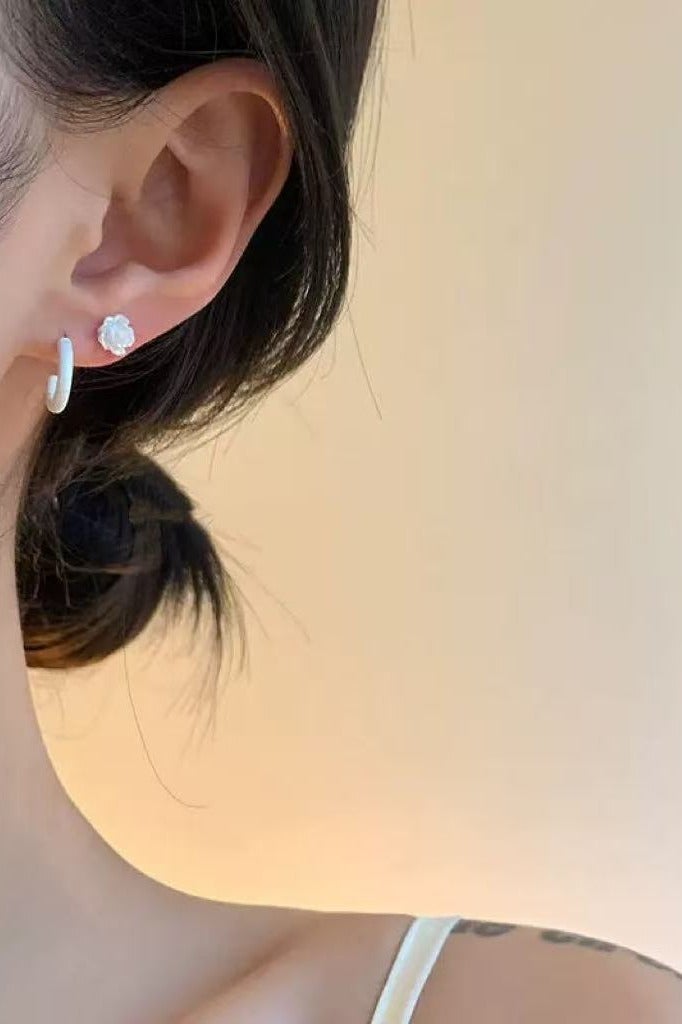 Goolsky Heart, Butterfly & Flower Earring Set – 3 Pairs Dainty Studs for Girls, Korean Aesthetic, Minimalist & Cute - Image 2