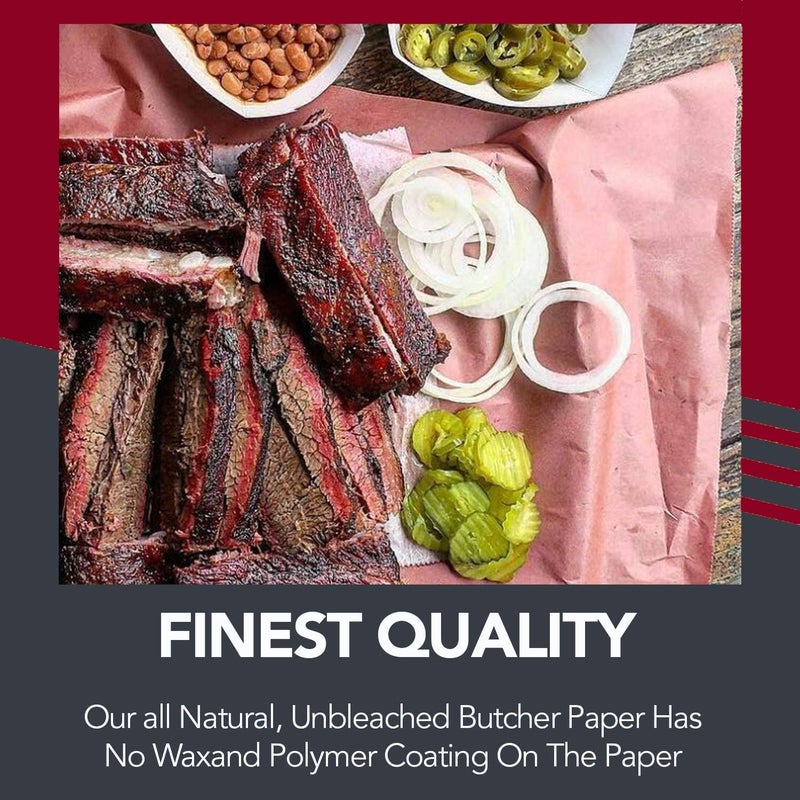 UDAREIT Pink Butcher Paper Roll, 12 Inch x 60 Feet, Unwaxed, Bleach Free, Perfect for Smoking Meat, Brisket, Crawfish Boil, or Table Runner - Image 4
