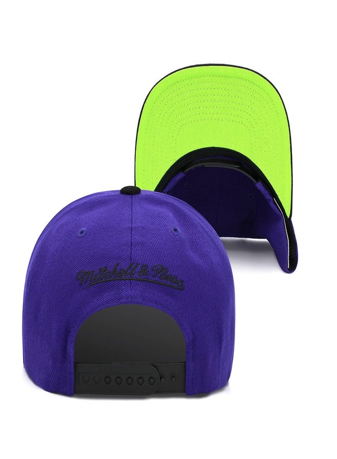 Mitchell & Ness Bucks Reload 2.0 Snapback Hat Adjustable Cap HWC - Purple/Black/Neon Green/Hardwood Classics/Throwback - Image 3