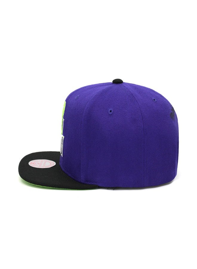 Mitchell & Ness Bucks Reload 2.0 Snapback Hat Adjustable Cap HWC - Purple/Black/Neon Green/Hardwood Classics/Throwback - Image 2