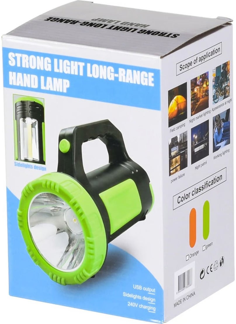 Tarez FX-519 Rechargeable Flashlight 3W USB Cree + Cob LED Camping Lantern with Powerbank  - Image 2