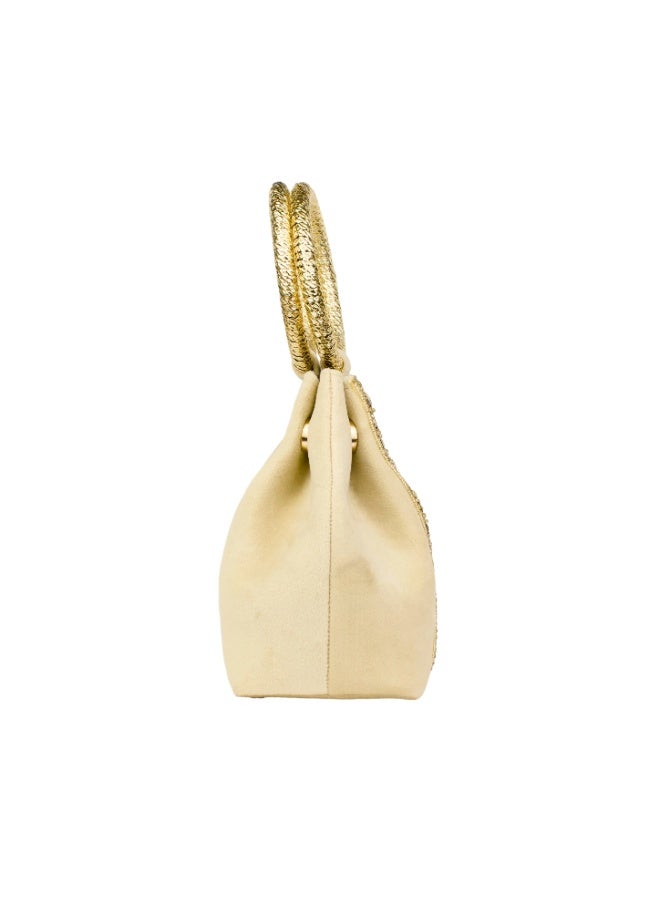 Dollar's Fashion Suede Handbag - Stylish Shoulder Bag, Elegant Tote Purse, Soft Texture Fashion Carry Bag for Everyday Use, Spacious Handbag for Work, Travel, Shopping & Casual Outings (Gold) - Image 3
