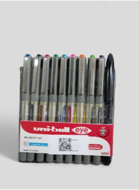 Uni-Ball Multi-Colour Fountain Pen Set, 10 Pens