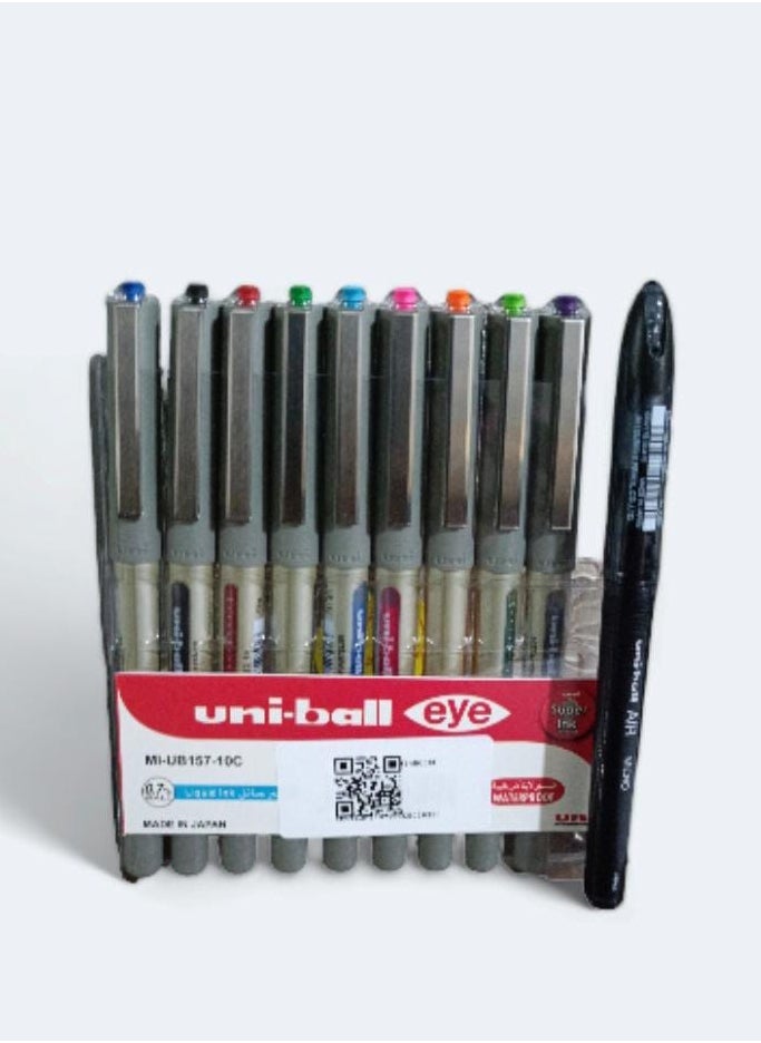 Uniball Uni-Ball Multi-Colour Fountain Pen Set, 10 Pens  - Image 3