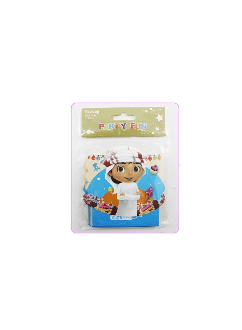 PARTY FUN Kul Aam Gift Envelop 6Pcs Pkt 9x9.5Cm.Boy - Image 3