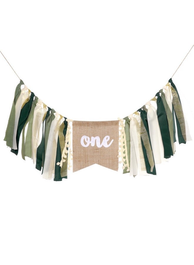 Nydotd 1st Birthday Highchair Banner Baby First Birthday Party Banner Decorations Wild Jungle Theme Safari One Year Birthday High Chair Banner Garland for Boy Baby Shower Supplies - Image 1