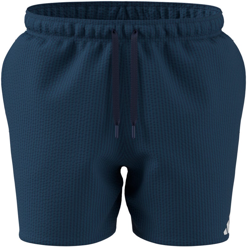 Adidas Seersucker Stripy Swim Shorts 5-Inch - Linen Green/Wo - Image 5