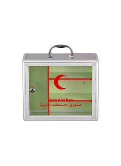 هوم تايم صندوق إسعافات أولية من الألومنيوم أبيض/شفاف/أحمر  - Image 1