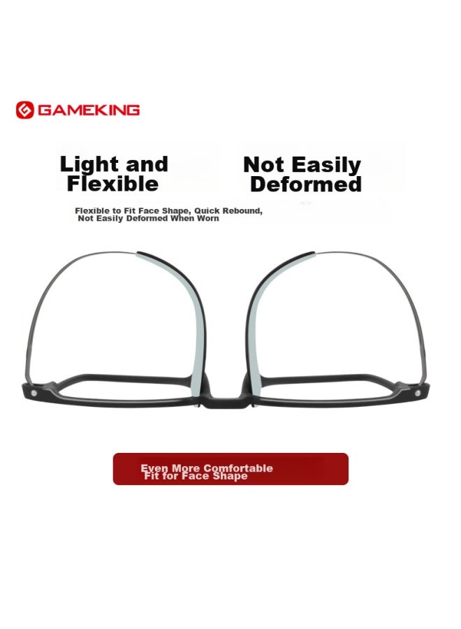 Gameking Anti-blue Light Gl For Men And Women, Anti-radiation Gl, Prescription-free Eyeglass Frames, For Mobile Phones, Computers, And Gaming, Non-prescription Lenses, 3388 Gray - Image 1