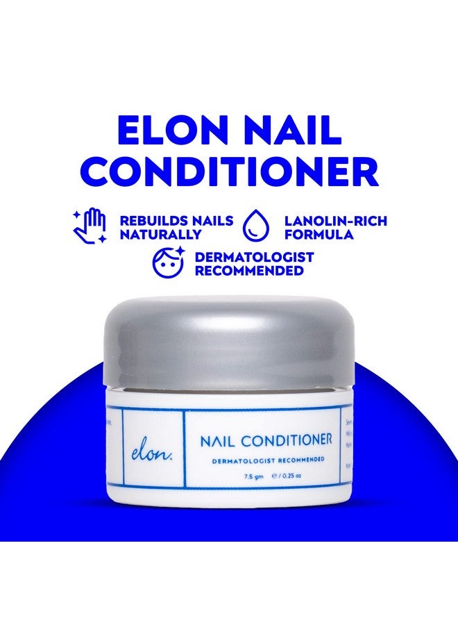 Elon Lanolinrich Nail Strengthenerconditions Nails & Protects Cuticles Recommended By Dermatologists & Podiatrists 2 Pack (7.5G Jar) - Image 2