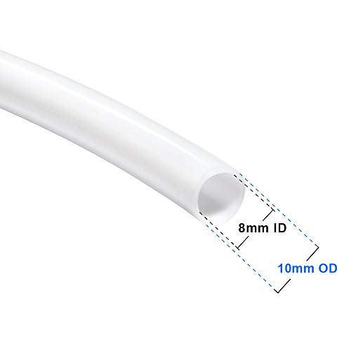 Feelers PTFE Teflon Tubing, 8mm ID X 10mm OD Tube White Connector Teflon Tube Hose Line for Bowden 3D Printer, 3 Meters - Image 2