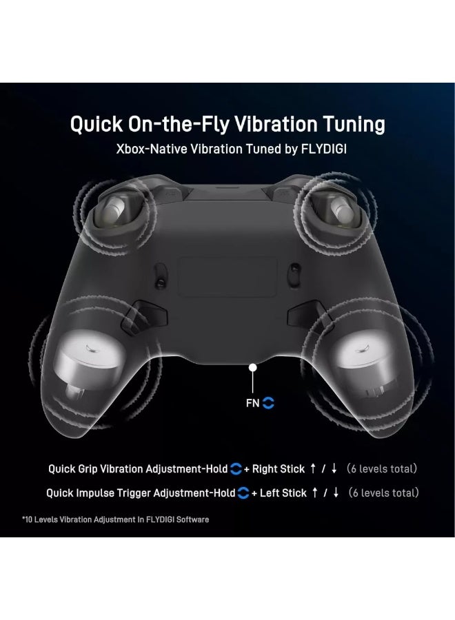 فلاي ديجي وحدة تحكم سلكية FLYDIGI VADER 5S لأجهزة Xbox Series X|S و Xbox One و Windows 10/11، وعصي تحكم FORCEFLEX قابلة لتعديل الشد، ومحفزات SWITCH. - Image 5