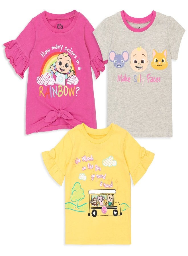 CoComelon JJ Infant Baby Boys 3 Pack T-Shirts Multicolor 12 Months - Image 1