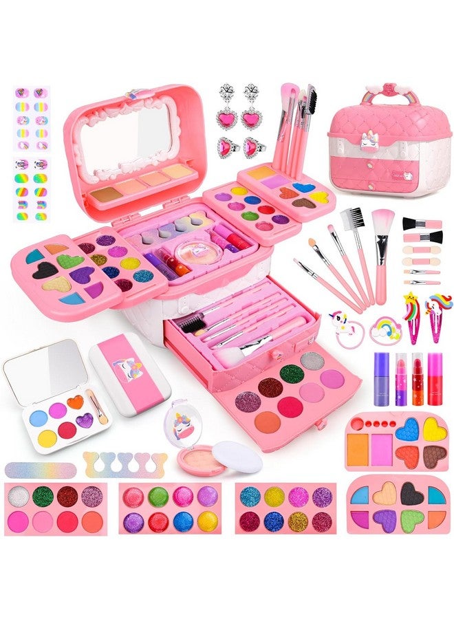 80 Pcs Kids Makeup Kit For Girls 5 6 7 8 Years Old, Unicorn Girls Toy For Little Girls Birthday, Princess Dolls Dress Up Toy For Performance Dance Show Role Play Party