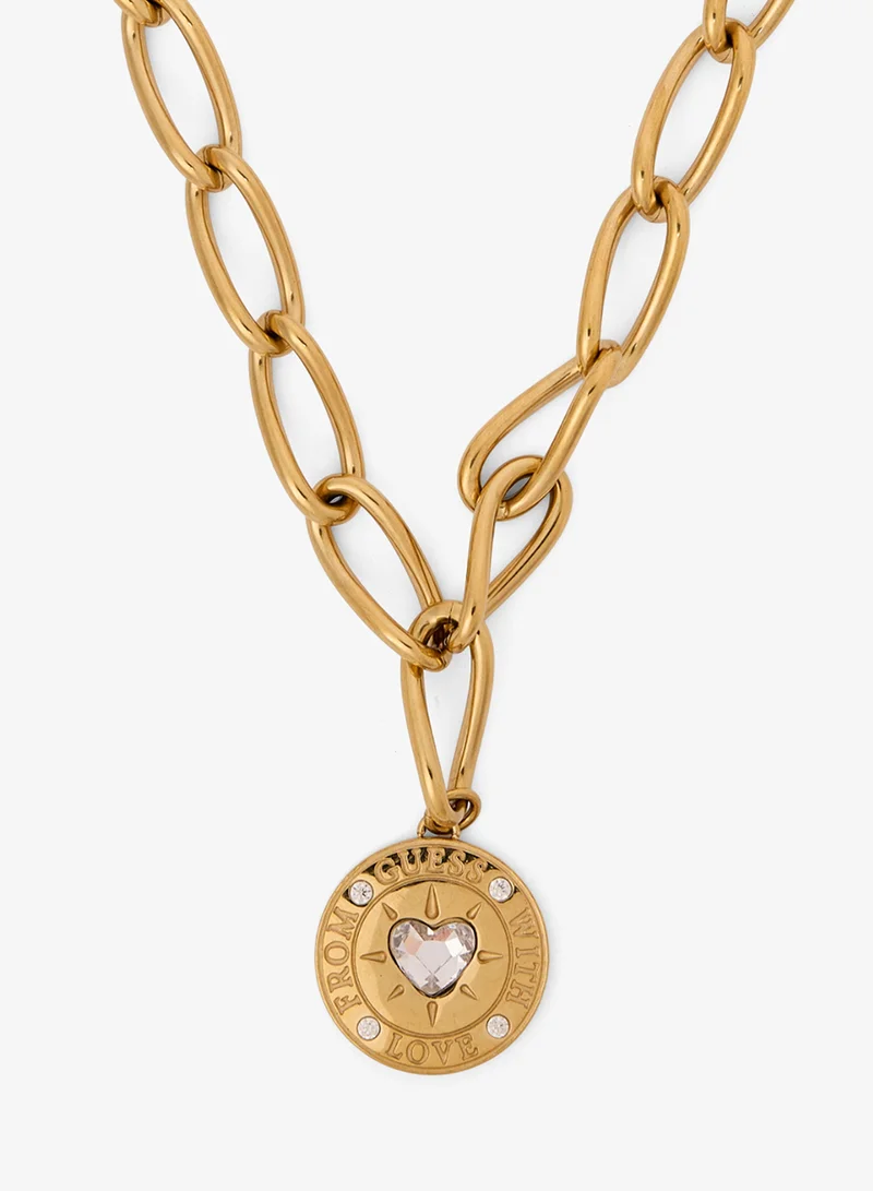 GUESS Big Chain Coin Necklace