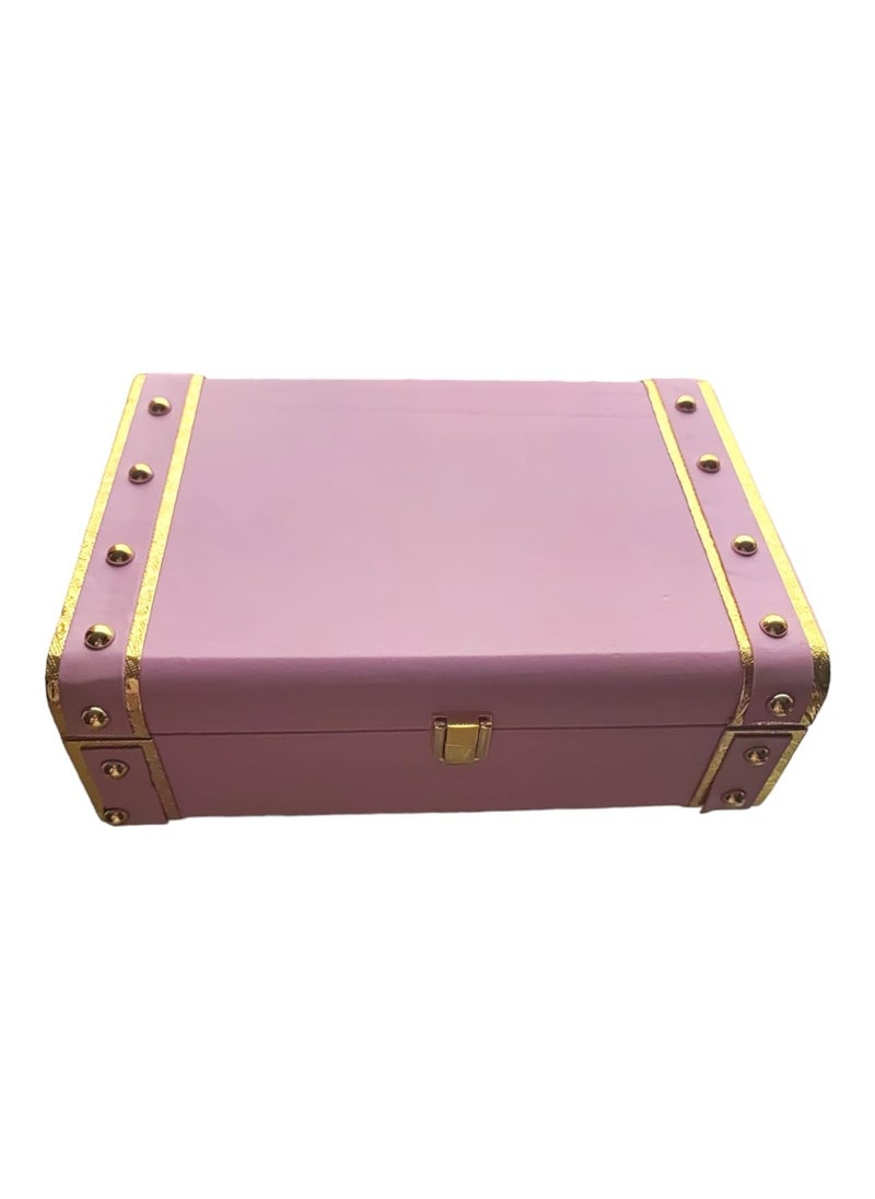 Polaris fox Trunk Box for Gifting Purpose Size 10x7x35 inch Lavender Color Ideal for gifting and storage