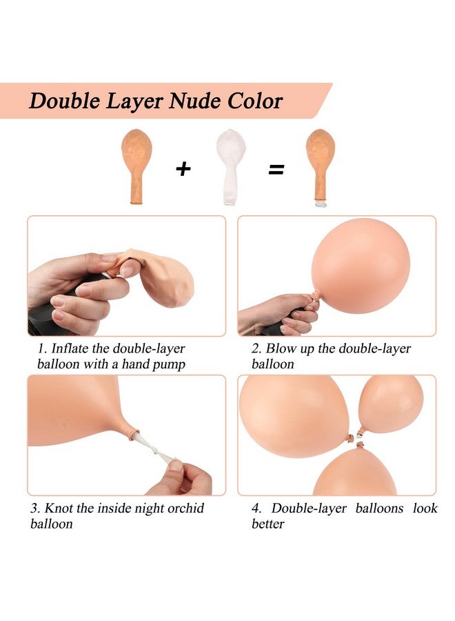 RUBFAC Blush Pink Balloons Garland Arch Kit, Different Sizes Retro Dusty Pink Cream Nude Rose Gold White Balloons Confetti Latex Balloons For Party Birthday Girls Baby Shower Valentines Decorations - Image 3