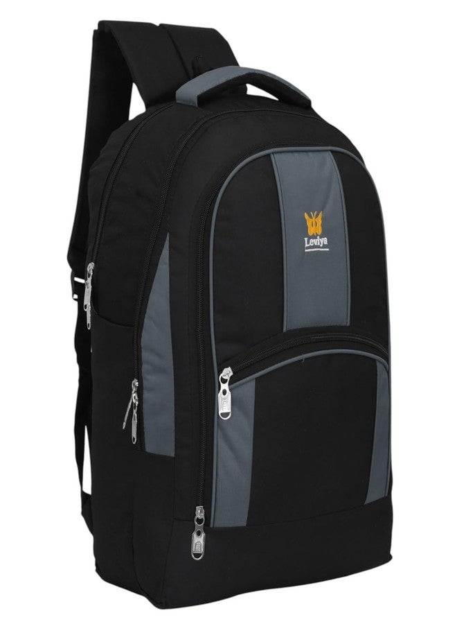 Premium Laptop Backpack | Water-Resistant Office, College & Travel Backpack for Men & Women | Stylish Backpack with Multiple Compartments (Black & Grey) - Image 1