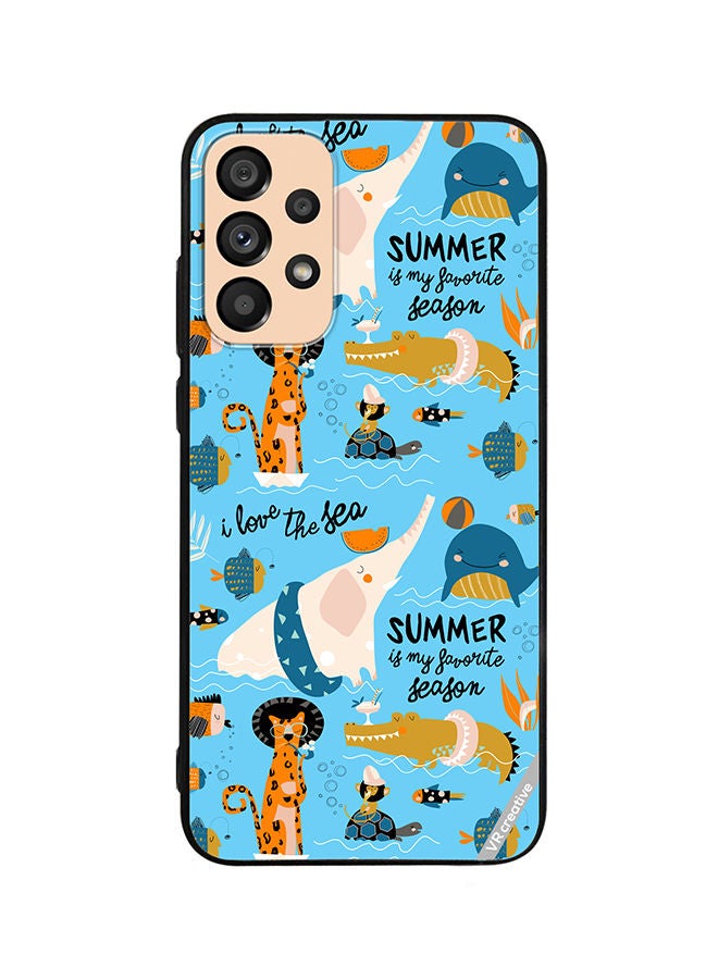 VR CREATIVE Protective Case Cover For Samsung Galaxy A33 5G Funny Cat Design Multicolour - Image 1
