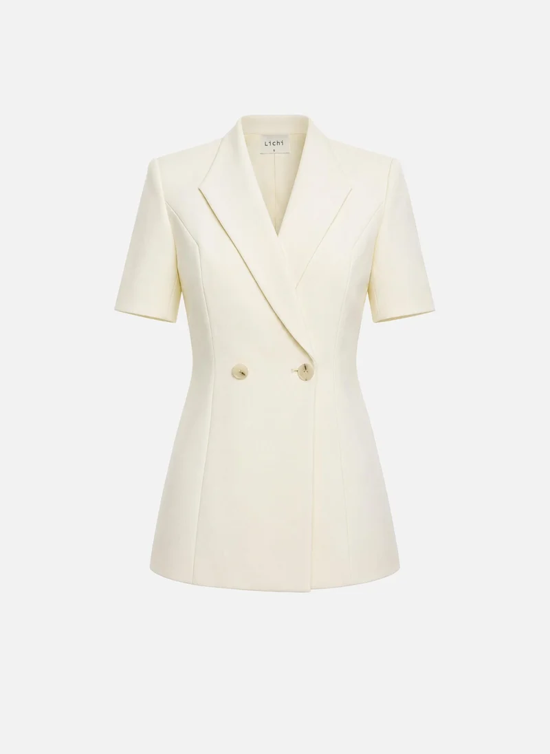 Lichi Double-breasted jacket with short sleeves