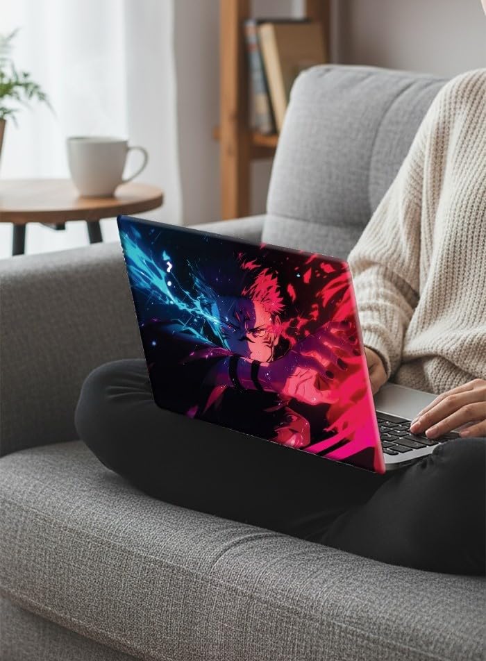 TYUSO ملصقات جلد لابتوب للجسم الكامل مغلفة بجودة HD تناسب حتى 15.6 بوصة مقاومة للماء، مقاومة للتلاشي، سهلة التطبيق والإزالة (عبوة من 01) (راك) - Image 2