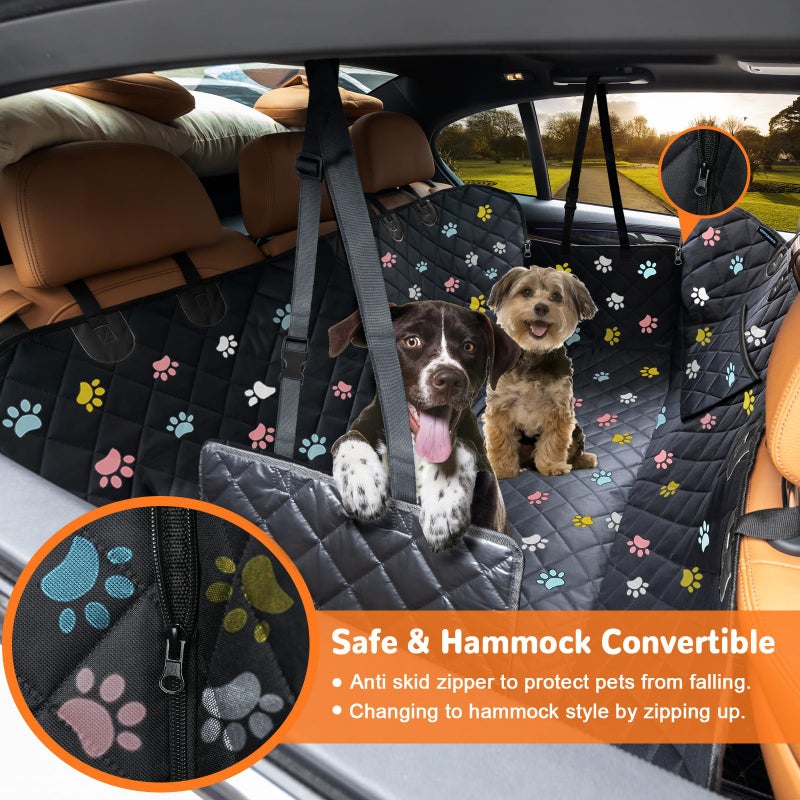 URPOWER Dog Car Seat Cover for Pets 100% Waterproof Seat Cover Hammock 600D Heavy Duty Scratch Proof Nonslip Durable Soft Back Seat Covers for Cars Trucks and SUVs - Image 2