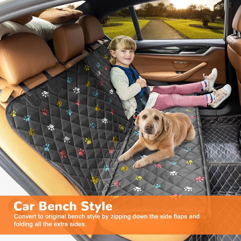 URPOWER Dog Car Seat Cover for Pets 100% Waterproof Seat Cover Hammock 600D Heavy Duty Scratch Proof Nonslip Durable Soft Back Seat Covers for Cars Trucks and SUVs - Image 3