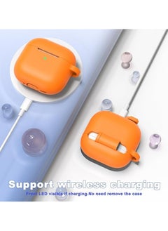 wexon Protective Shockproof Silicone Case Cover for Apple AirPods 4 Generation Orange  - Image 2