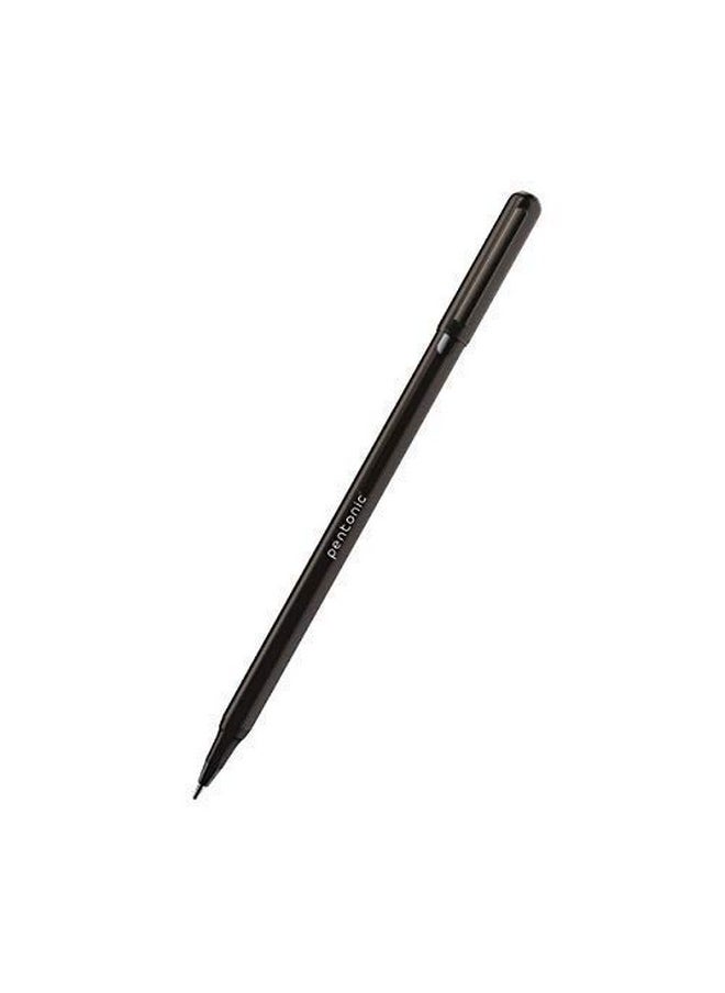Pentonic Pentonic 1.0mm Ball Pen Blister Pack | Grey Body | Pink,Green,Orange,Brown,Lime Green,Purple,Turquoise Blue,Blue,Grey,Red Ink | Set of 10 Pens  - Image 2