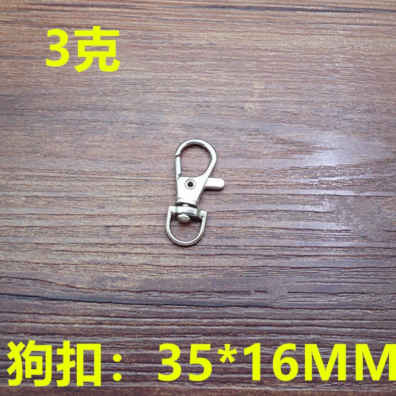 Keychain pendant key chain ring pendant dog buckle necklace buckle diy jewelry accessories lobster buckle Accessories Wholesale 35mm dog buckle 