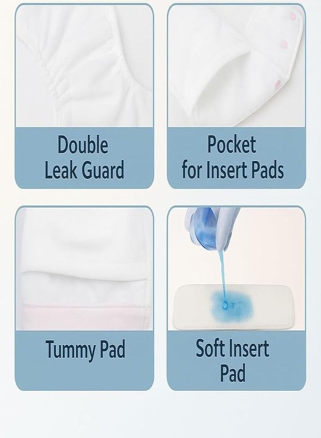 Kritiu Reusable Baby Cloth Diapers (0-3 Years) Pack of 3 with 2 Inserts | Leak-Proof & Adjustable | Washable Up to 300 Times | Waterproof, BPA-Free, Eco-Friendly, Anti Bacterial, Rashes Free Diapers for Babies & Toddlers (3-17 kg) (Yellow) - Image 5