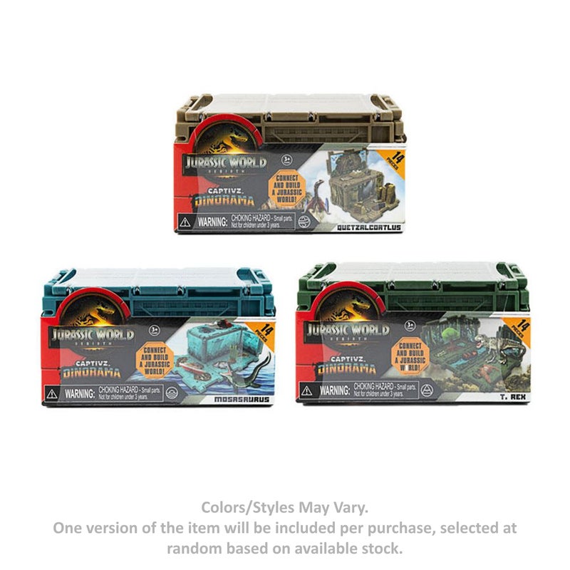 Jurassic World Rebirth Captivz Dinorama Playset (14 Pieces, Assorted) - Image 1