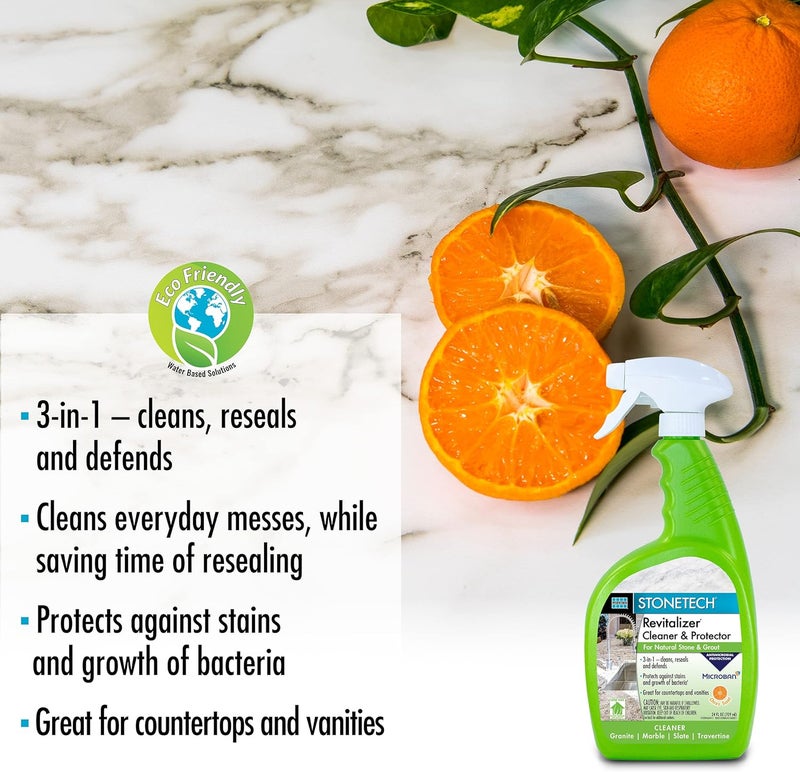 StoneTech Revitalizer Cleaner and Protector for Natural Stone and Grout - 24 Fl Oz Spray - Image 3