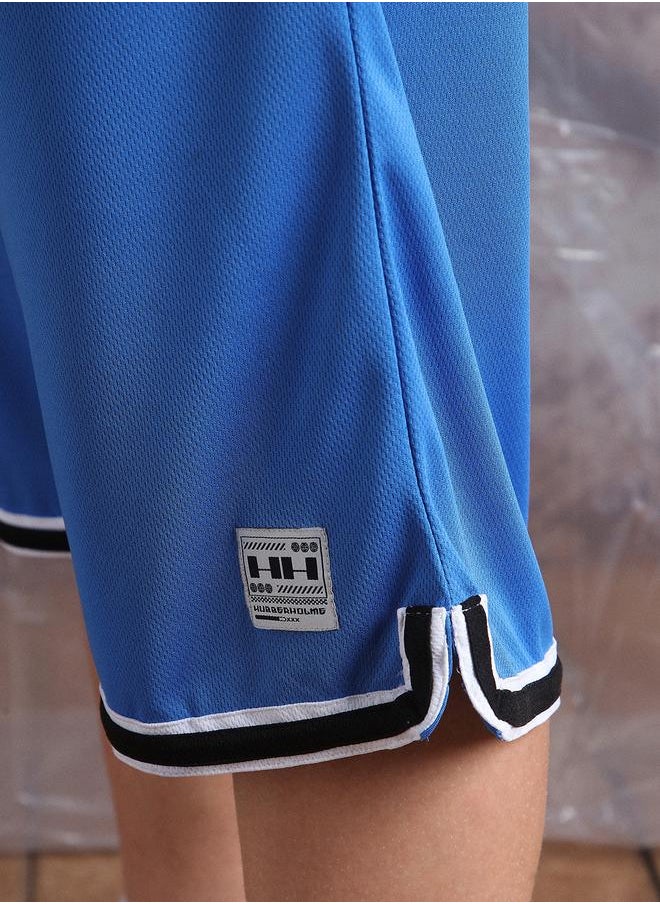 Hubberholme Men Streetletics Printed T-Shirt & Shorts Oversized fit Mesh Co-ord Set  - Image 5