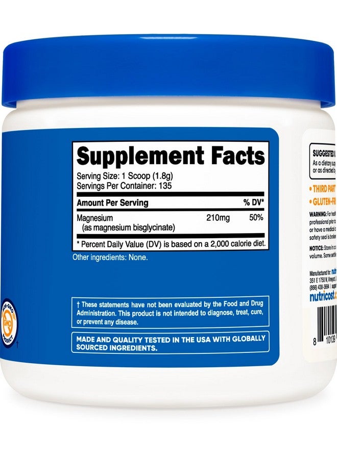 Nutricost مسحوق مغنيسيوم جليسينات نوتريكوست (250 جرام) (بدون نكهة) - Image 5