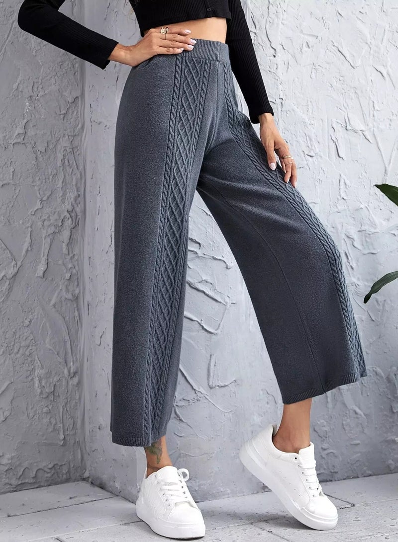 Cable Knit Wide Leg Pants - Image 5