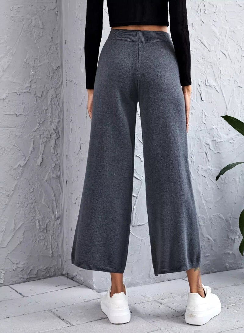 Cable Knit Wide Leg Pants - Image 2