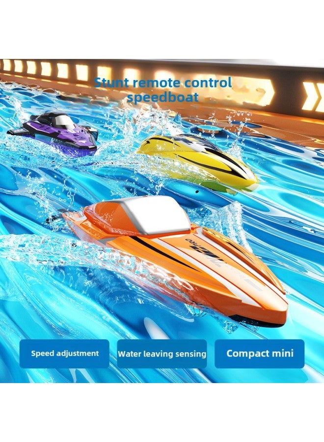 قارب سريع كهربائي صغير بمستشعر خارج الماء 2.4 جيجا هرتز عالي السرعة للتحكم عن بعد، لعبة دوارة للأولاد مقاومة للماء-اللون: TY12-متدرج-المواصفات: بطاريات مزدوجة - Image 2