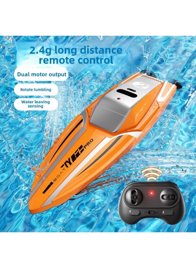 قارب سريع كهربائي صغير بمستشعر خارج الماء 2.4 جيجا هرتز عالي السرعة للتحكم عن بعد، لعبة دوارة للأولاد مقاومة للماء-اللون: TY12-متدرج-المواصفات: بطاريات مزدوجة - Image 3
