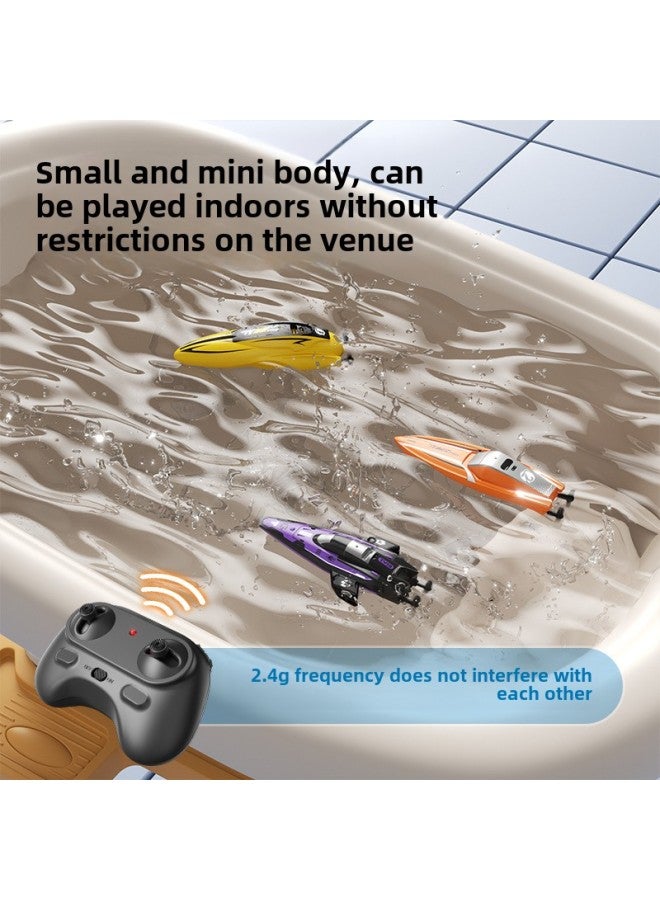 قارب سريع كهربائي صغير بمستشعر خارج الماء 2.4 جيجا هرتز عالي السرعة للتحكم عن بعد، لعبة دوارة للأولاد مقاومة للماء-اللون: TY12-متدرج-المواصفات: بطاريات مزدوجة - Image 4