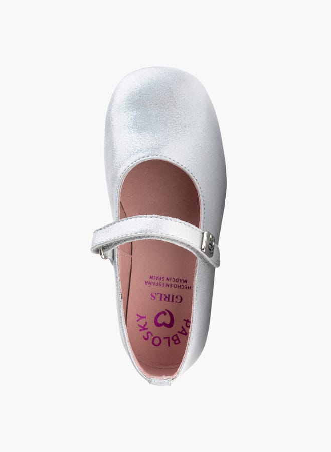 Pablosky Girl's Solid Mary Jane Shoes With Hook And Loop Closure  - Image 4