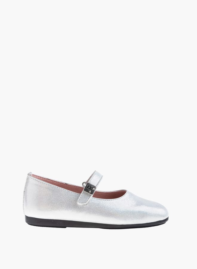 Pablosky Girl's Solid Mary Jane Shoes With Hook And Loop Closure  - Image 2