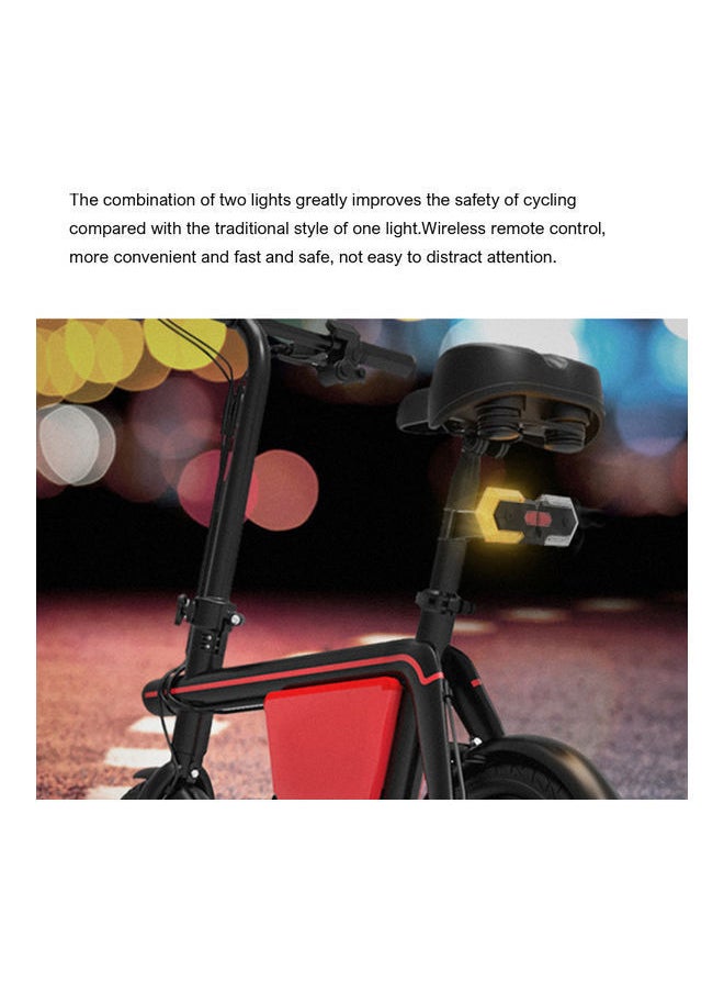 NIBEMINENT Bicycle Lights Night Wireless Remote Control Turn Signal Taillight USB Rechargeable Multifunction Outdoor Light 2 Combination 21.5 x 4.5 15cm  - Image 5