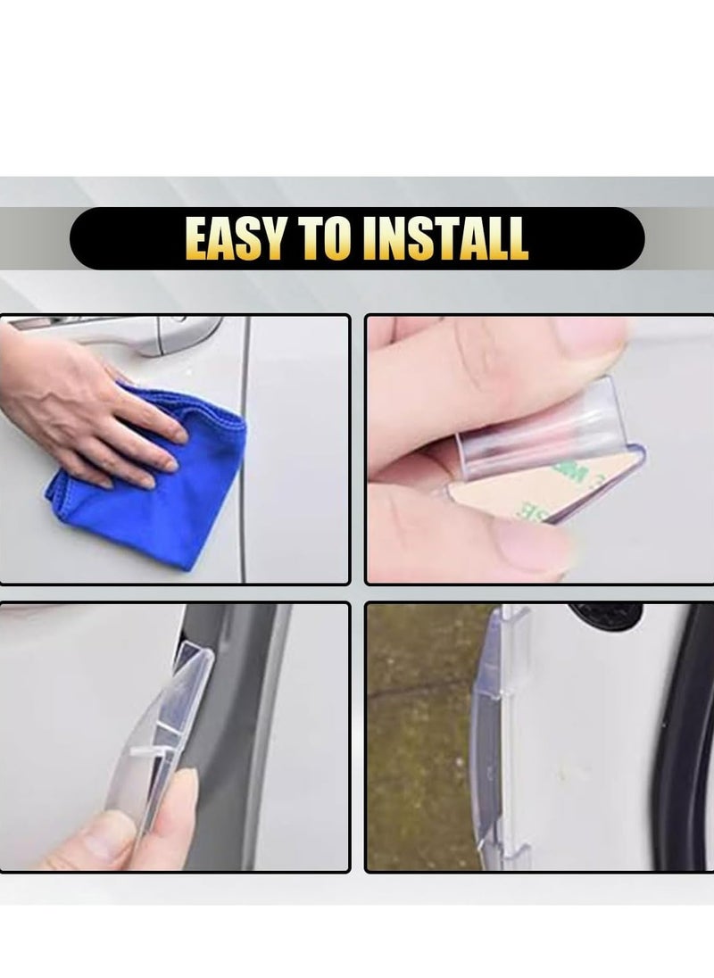 Oasisgalore - Self-Adhesive Car Door Edge Guards, Anti-Scratch Bumper Protectors, 4-Pack Trim Stickers. - Image 1