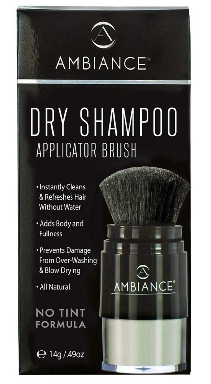 Ambiance Natural Dry Shampoo Powder Brush No Tint Non Aerosol Travel Size Shampoo Non Toxic Benzene Free Volumizing Refreshes Oily Hair Covers Roots Between Colorings